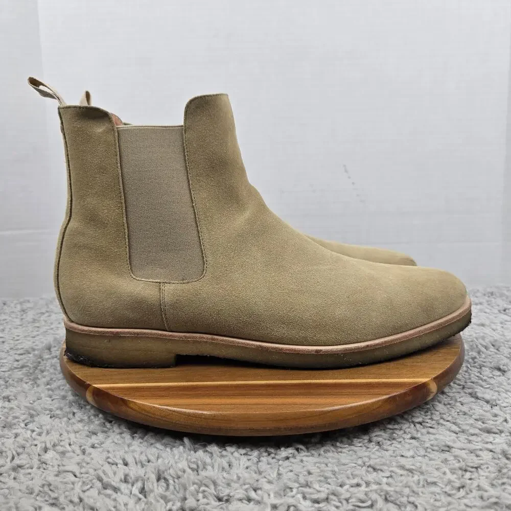 New Republic Mens 13 Tan Suede Casual Daily Lifestyle Office Career Chelsea Boot
